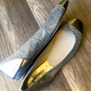 Michael Kors silver flats